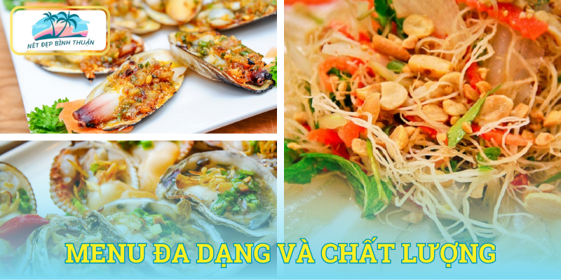 Đa dạng các món ăn chất lượng tại quán Cây Bàng Phan Thiết